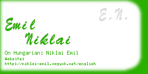 emil niklai business card